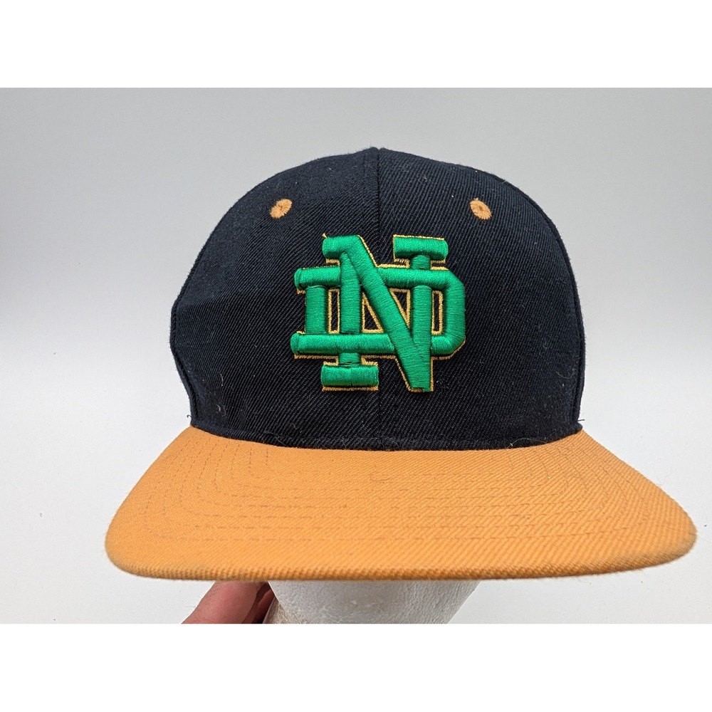 Notre Dame Fighting Irish Zephyr Snapback Hat Navy Gold ND Shamrock Mens Cap